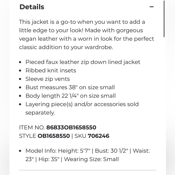 We the Free - Max Vegan Moto Jacket in Black, XS - Picture 6 of 11